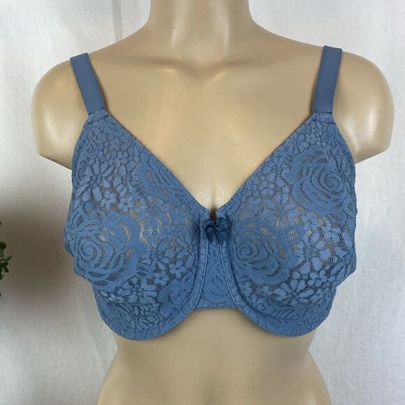 Wacoal Steel Blue Unlined Underwire Lace Cup 851205 Bra 36G - Picture 1 of 5